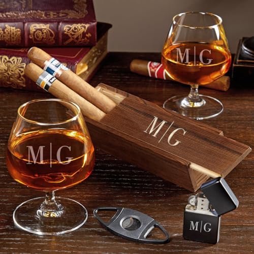 Personalized Large Cognac Glass 24oz - Engraved Brandy Snifter Gift