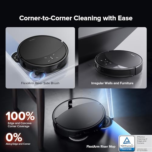 Robot Vacuum and Mop with Self-Cleaning Dock, 22000Pa Suction, Slim Design
