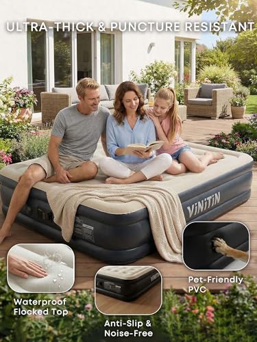 Queen Air Mattress with Built-in Pump - 16" Elevated Inflatable Bed