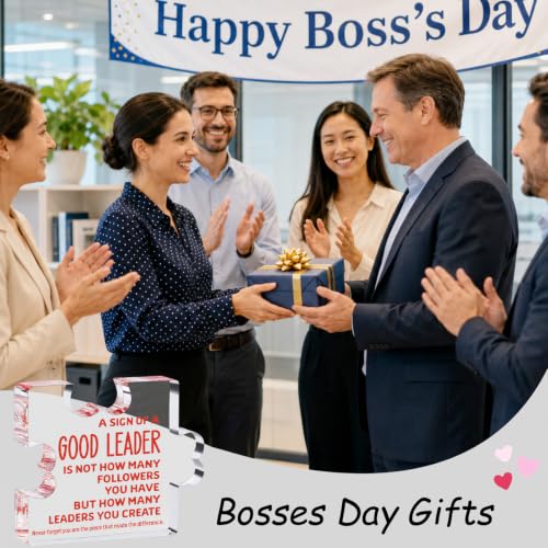 Thank You Leader Gift - Bosses Day Desk Sign for Leader, Supervisor