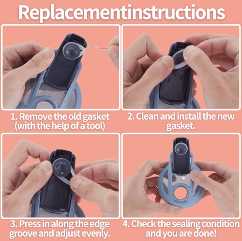 Silicone Gasket Replacement Set for 24-28oz Shaker Cups, 9-Piece Kit