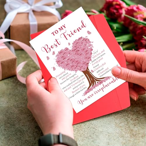 To My Best Friend Card - Friendship Card for Women | Graduation, Birthday, Valentines Gifts