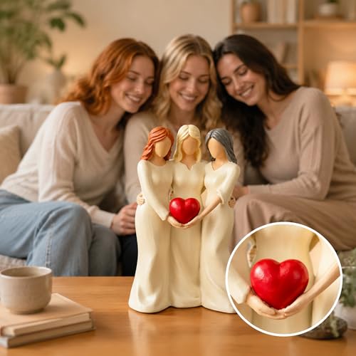 Three Sisters Resin Figurine Statue - Friendship & Sisterhood Decor Gift