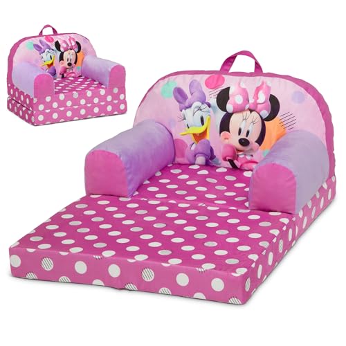 Kids Flip-Out Convertible Foam Chair & Toddler Sleeper Lounger, Pink