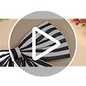 Black and White Christmas Tree Topper Bow Set - 13pcs Holiday Decor