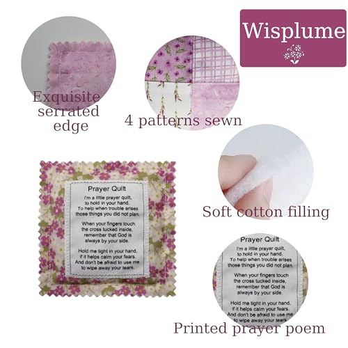 Mini Prayer Quilt with Cross - Handcrafted Spiritual Keepsake