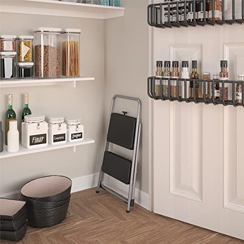 2-Step Household Folding Step Stool, Lightweight Non-Slip Utility Stool
