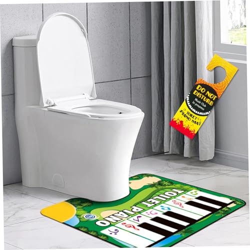 Toilet Piano Mat 24x19 Inch Waterproof Non-Slip Musical Floor Rug