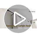 White Adjustable Metal Curtain Rod for Windows 28-48" (5/8" Diameter)