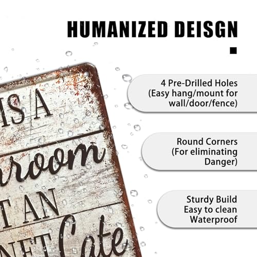 Vintage This Is A Bathroom Not An Internet Cafe 3D Metal Sign Wall