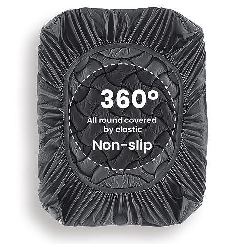 SLEEP ZONE Cooling Queen Mattress Topper - Breathable Zoned Mattress Pad
