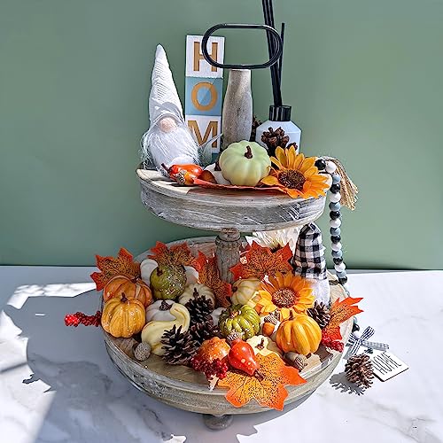 60-Piece Artificial Fall Harvest Decor Set with Pumpkins, Acorns & Pinecones