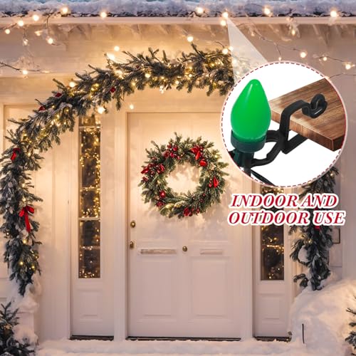 200 Pcs Christmas Light Clips, Outdoor Gutter and Shingle Hooks for C7 C9