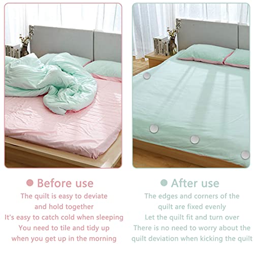 12 Pack Duvet Cover Clips - Easy to Use Comforter Fasteners