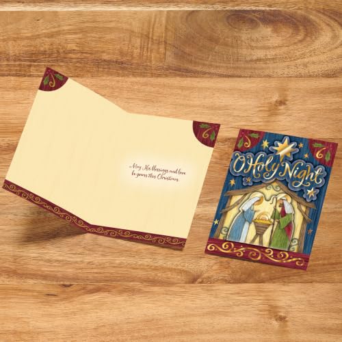 Crown Point Graphics O Holy Night Nativity Cards, 15 Count