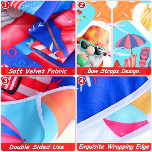 15-Inch Reversible Mini Tree Skirt - Patriotic 4th of July & Summer Gnomes