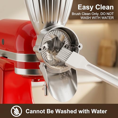 Grain Mill Attachment for Stand Mixers, Metal Flour Mill with 9 Grind Levels