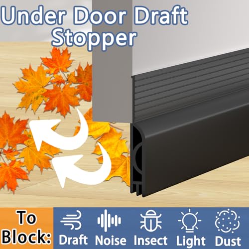 Self-Adhesive Silicone Under Door Draft Stopper - 39 Inch Door Sweep Strip