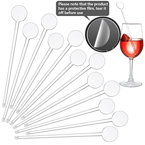 Marsui 240 Pack 7'' Clear Cocktail & Drink Stir Sticks - Disposable Barware