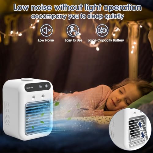 Portable Rechargeable Air Conditioner and Mist Humidifier Fan