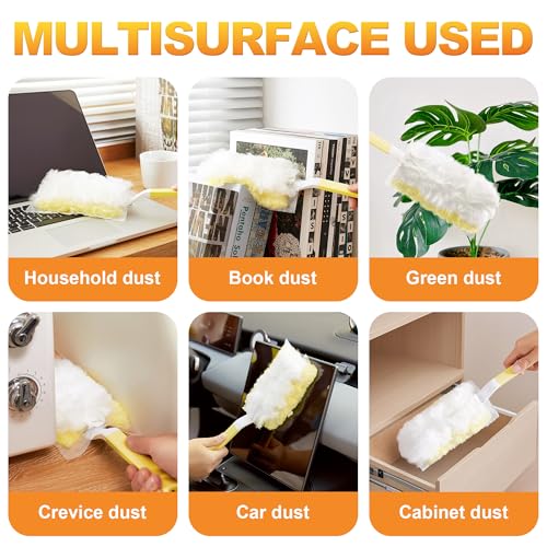 Disposable Electrostatic Duster Set - 2 Handles & 24 Heavy-Duty Refills