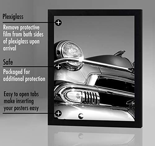 18x24 Black Poster Frame - Engineered Wood Picture Frame for Wall Display