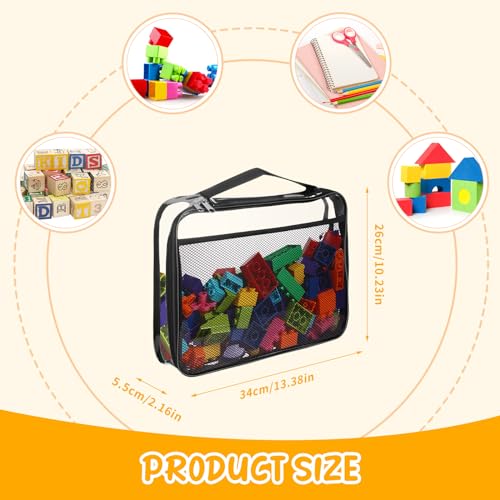 8-Pack Clear Toy Storage Bags with Handles, Waterproof PVC Organizer for Kids
