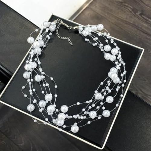 100ft Silver Faux Pearl Bead Garland String for Wedding Crafts & Decor
