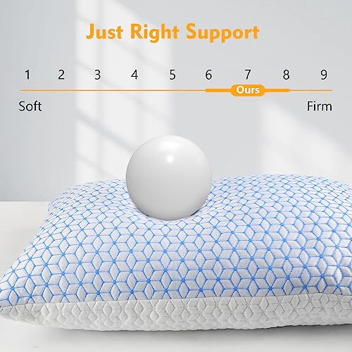 Love Attitude Adjustable Cooling Shredded Memory Foam Pillows, King Size 2-Pack