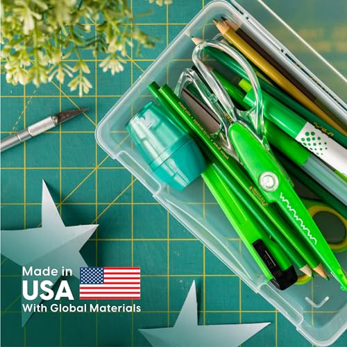 Clear Plastic Storage Box Organizers with Snap Lids 10-Pack Medium