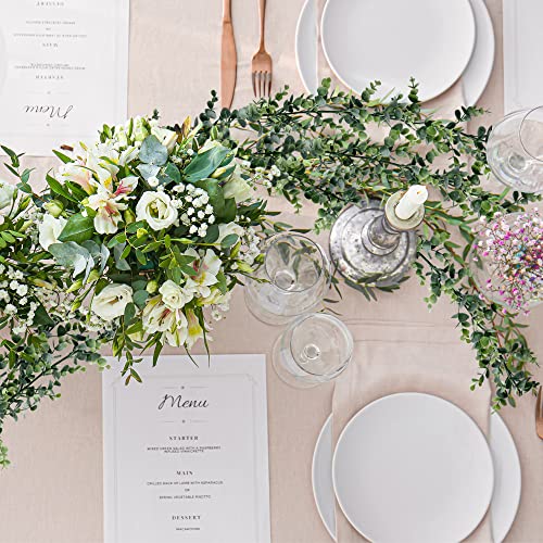 Artificial Eucalyptus Garland 6-Pack, 5.6ft Faux Greenery Vines for Wedding