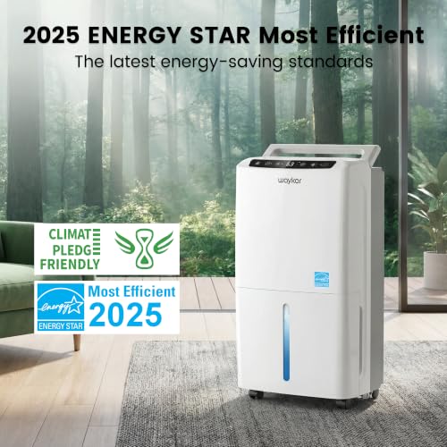 Energy Star 34-Pint Dehumidifier for Basement and Home with Auto Drainage