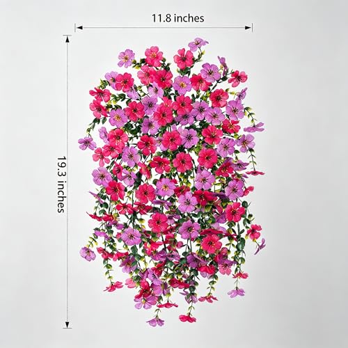 2-Pack UV Resistant Artificial Outdoor Flowers for Porch & Garden