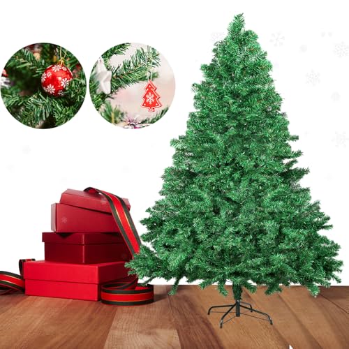 7ft Artificial Christmas Tree with 1000 PVC Tips & Foldable Metal Stand