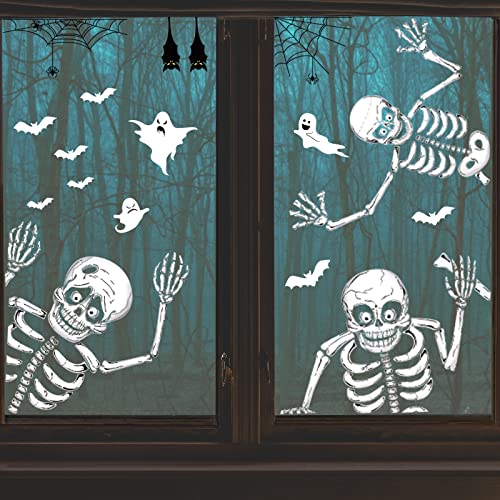 140PCS Halloween Window Clings - Double-Sided Removable Decor