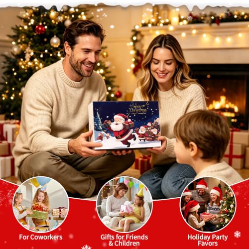 Qivoranza 24-Piece Animal Blind Box Advent Calendar with Articulated 3D Figures - Christmas Holiday Gift