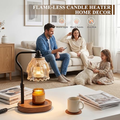 Candle Warmer Lamp with Timer & Remote Control - Dimmable Fragrance Diffuser