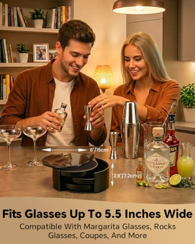 HAOBOOT 3-Tier Margarita Salt Rimmer Set for Cocktails, Bar Tool