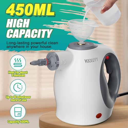 Handheld Pressurized Steam Cleaner with 13-Piece Accessory Set for Home