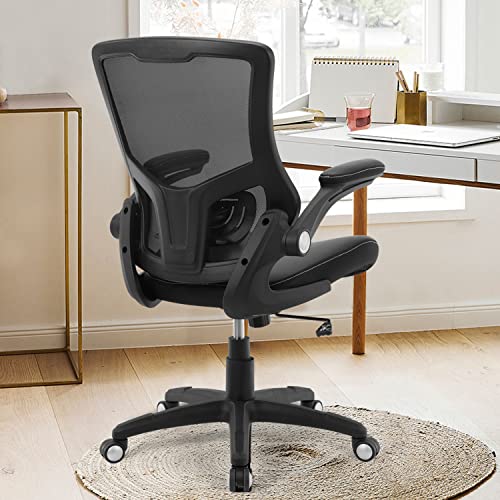 Ergonomic Office Chair with Lumbar Support and Flip-Up Arms