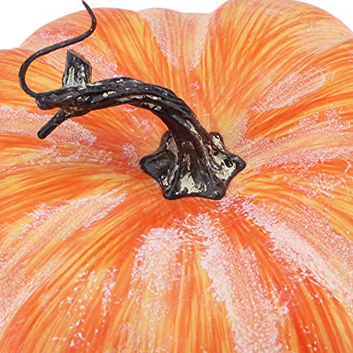 8.4-Inch Large Faux Yellow Pumpkin Artificial Harvest Fall Decoration
