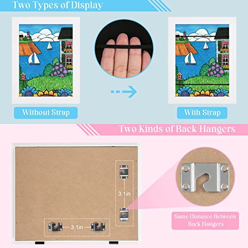 2-Pack Kids Art Frames 8.5x11 Front Opening Changeable Artwork Display White