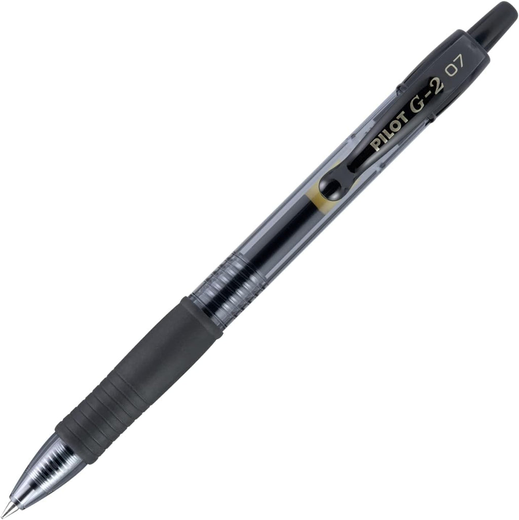 PILOT G2 Premium Gel Pens - Refillable & Retractable, Fine Point, Black Ink - 12 Count Pack