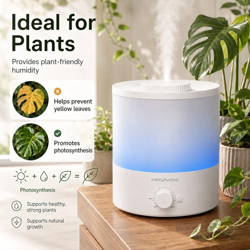 Ultrasonic Cool Mist Humidifier 1.5L Whisper-Quiet Auto Shut-Off