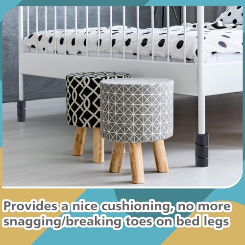 Bed Frame Toe Protectors - 6 Inch Soft Foam Guards for Furniture Legs (4 Pack)