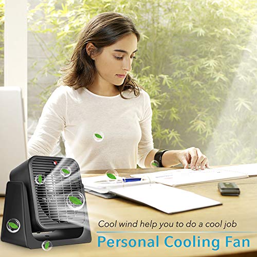 2-in-1 Portable Fan and Space Heater Combo for Desk and Indoor Use