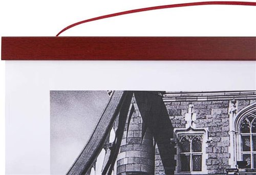 Benjia Magnetic Poster Hanger - Stylish Wooden Frame for 8x10, 8x20, 8x11 Prints | Mahogany Finish