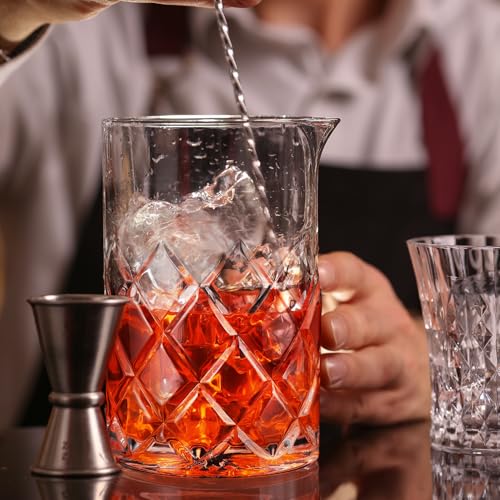 GOSDENG 4 Pack Clear 24oz Cocktail Mixing Glasses for Bar & Party