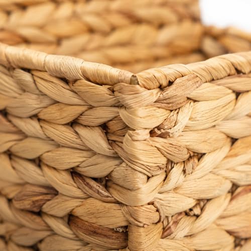 Woven Hanging Wall Basket - Flat Back Farmhouse Storage Organizer