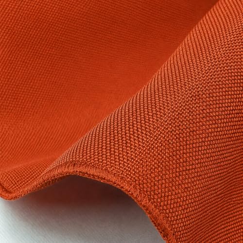 17x17 Polyester Cloth Napkins, Set of 6 - Burnt Orange Easy-Care Linens
